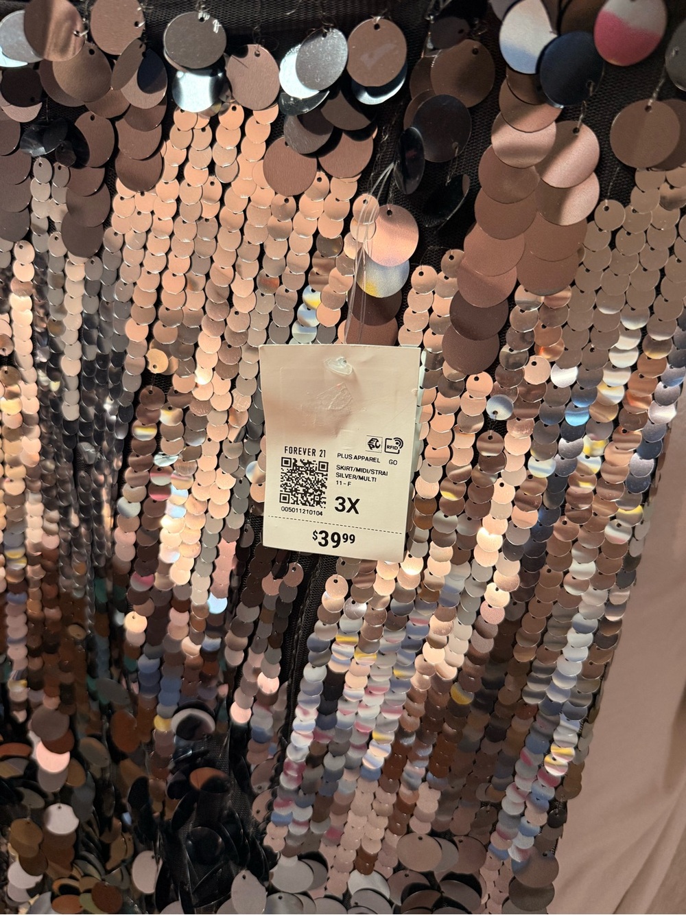 Forever 21 Rose Gold Sequin Party Dress